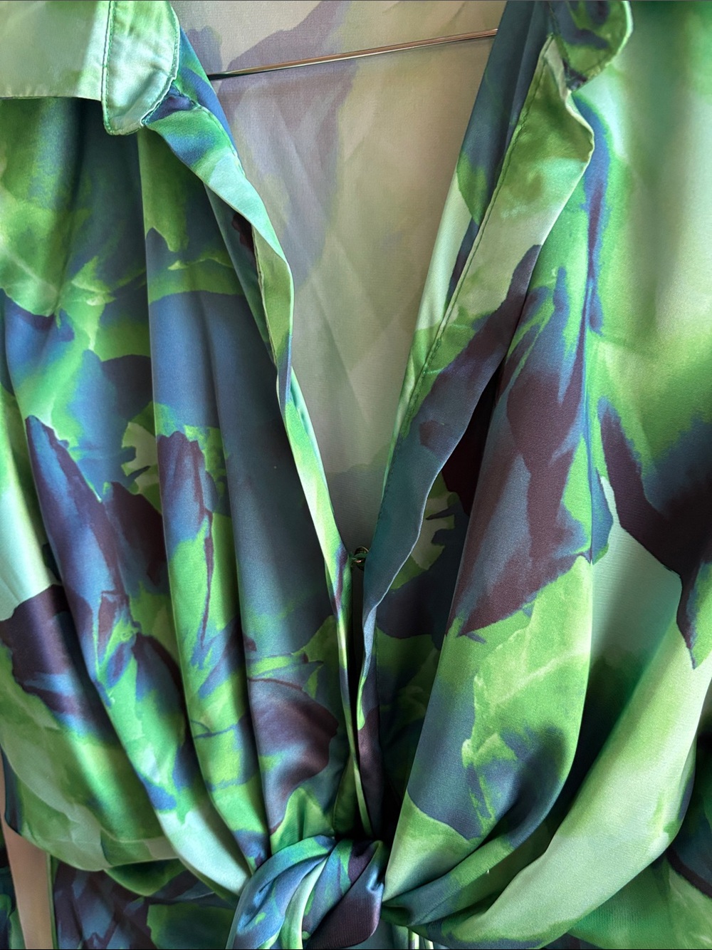 Runaway The Label Ruby Calista Green Tie-Front Mini Dress - Picture 4 of 9